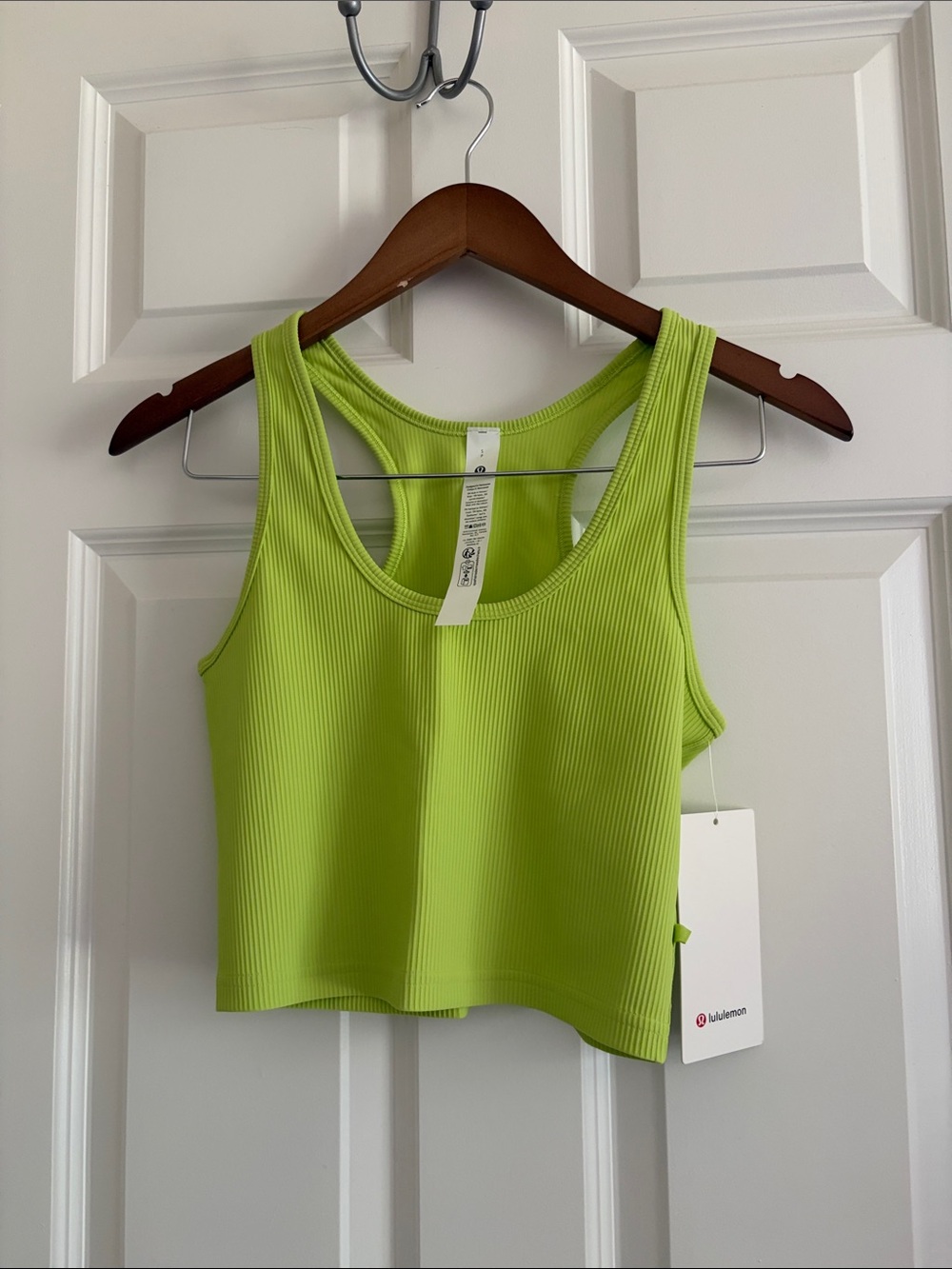 lululemon athletica Ribbed Crop Tank in Lime Green